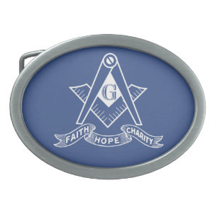 Freemasonry symbol belt buckle
