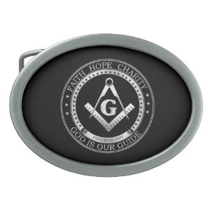 Freemasonry symbol belt buckle