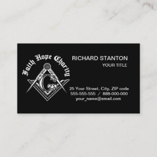 Freemasonry symbol business card