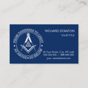 Freemasonry symbol business card
