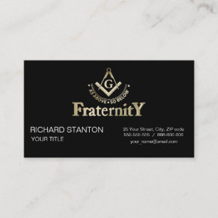 Freemasonry symbol business card