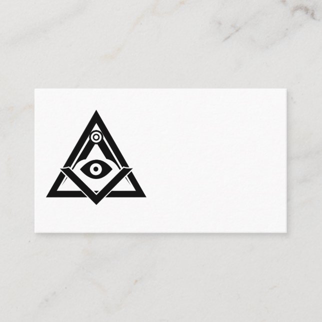Freemasonry symbol business card (Front)