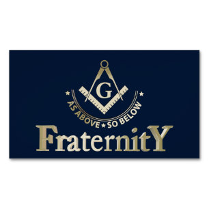 Freemasonry symbol business card magnet