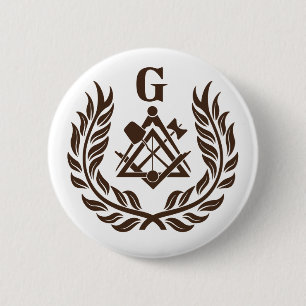 Freemasonry symbol button