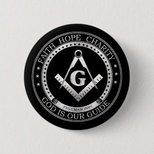 Freemasonry symbol button