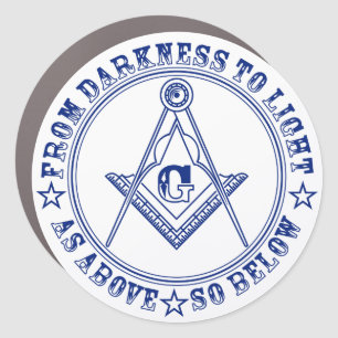 Freemasonry symbol car magnet