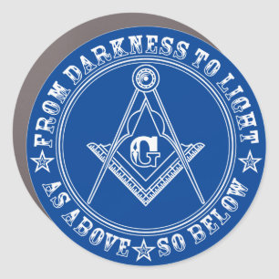 Freemasonry symbol car magnet
