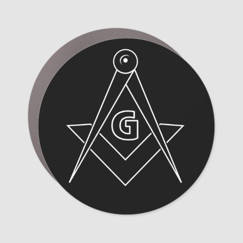 Freemasonry symbol car magnet