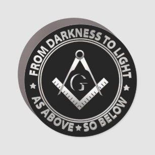 Freemasonry symbol car magnet