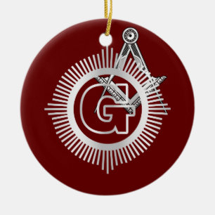 Freemasonry symbol ceramic ornament