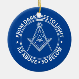 Freemasonry symbol ceramic ornament