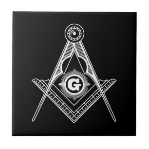 Freemasonry symbol ceramic tile
