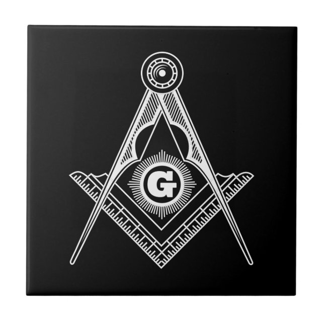 Freemasonry symbol ceramic tile (Front)