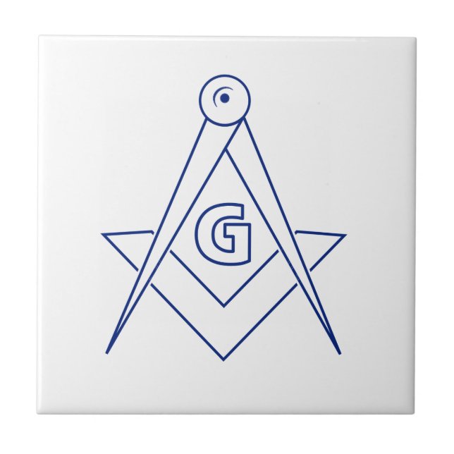Freemasonry symbol ceramic tile (Front)