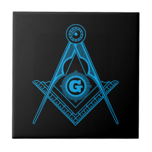 Freemasonry symbol ceramic tile