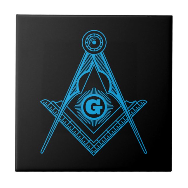 Freemasonry symbol ceramic tile (Front)