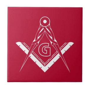 Freemasonry symbol ceramic tile