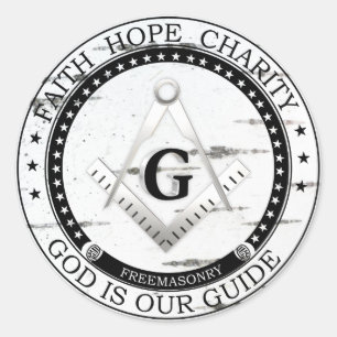 Freemasonry symbol classic round sticker