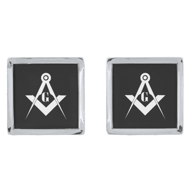 Freemasonry symbol cufflinks (Front)