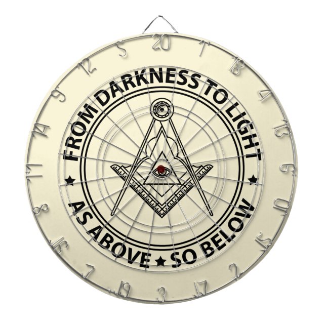 Freemasonry symbol dart board (Front)