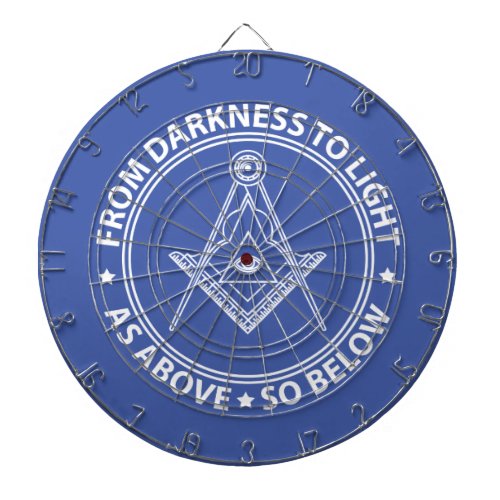 Freemasonry symbol dart board