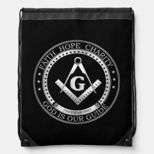 Freemasonry symbol drawstring bag