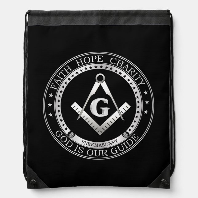 Freemasonry symbol drawstring bag (Front)