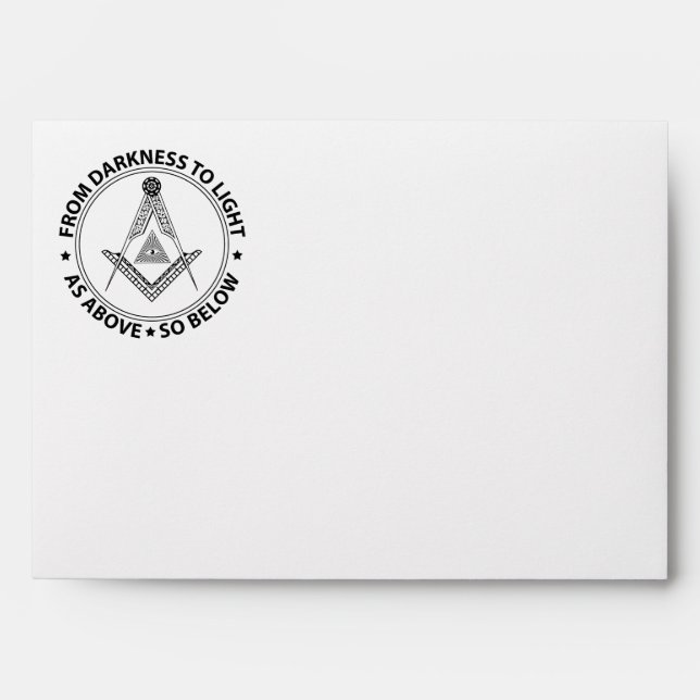 Freemasonry symbol envelope (Front)