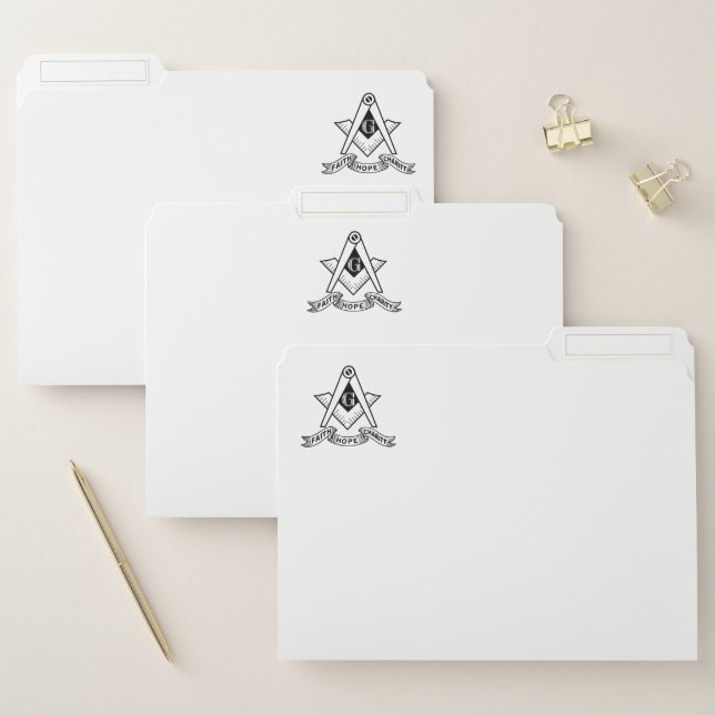 Freemasonry symbol file folder (Set)