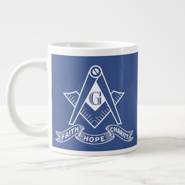 Freemasonry symbol giant coffee mug (Left)