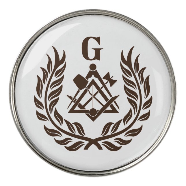 Freemasonry symbol golf ball marker (Front)