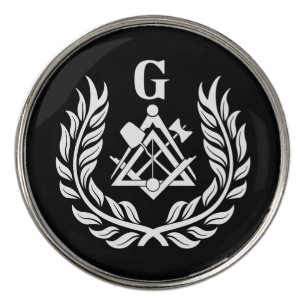 Freemasonry symbol golf ball marker