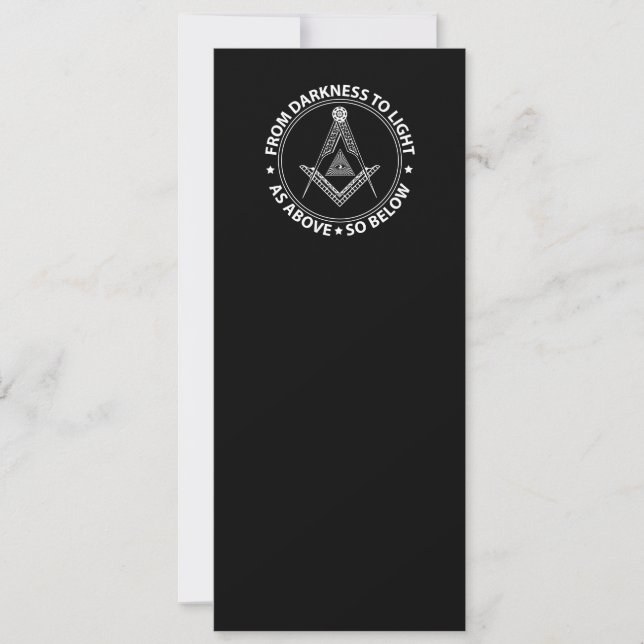 Freemasonry symbol invitation (Front)