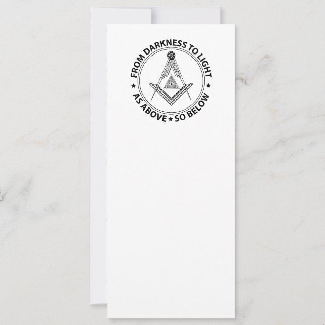 Freemasonry symbol invitation (Front)