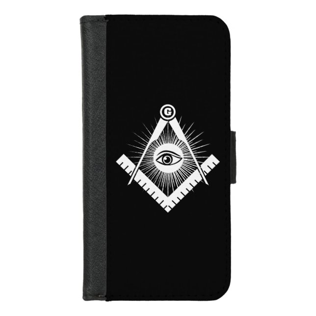Freemasonry symbol iPhone wallet case (Front)