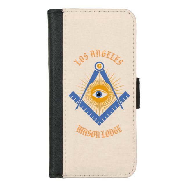 Freemasonry symbol iPhone wallet case (Front)