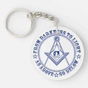 Freemasonry symbol keychain