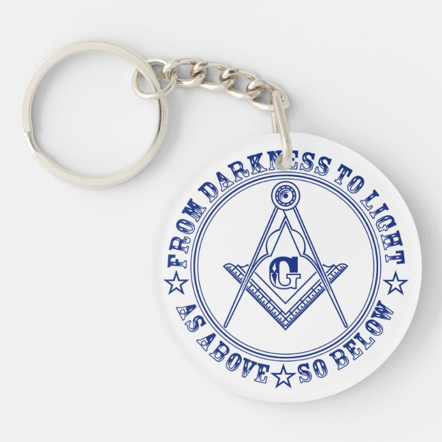 Freemasonry symbol keychain (Front)