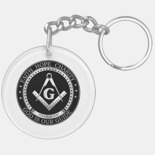 Freemasonry symbol keychain