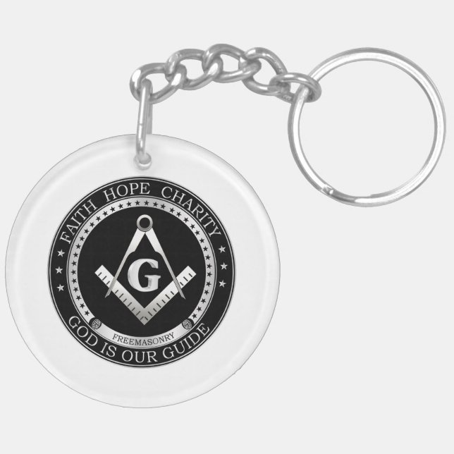 Freemasonry symbol keychain (Back Left)