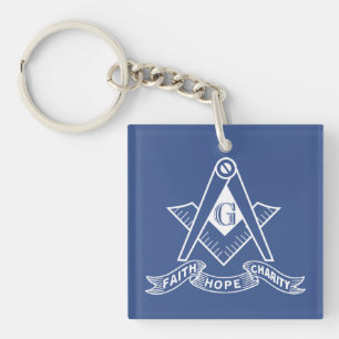 Freemasonry symbol keychain