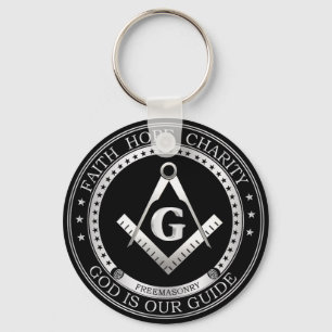 Freemasonry symbol keychain