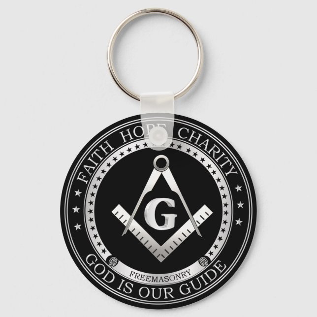 Freemasonry symbol keychain (Front)