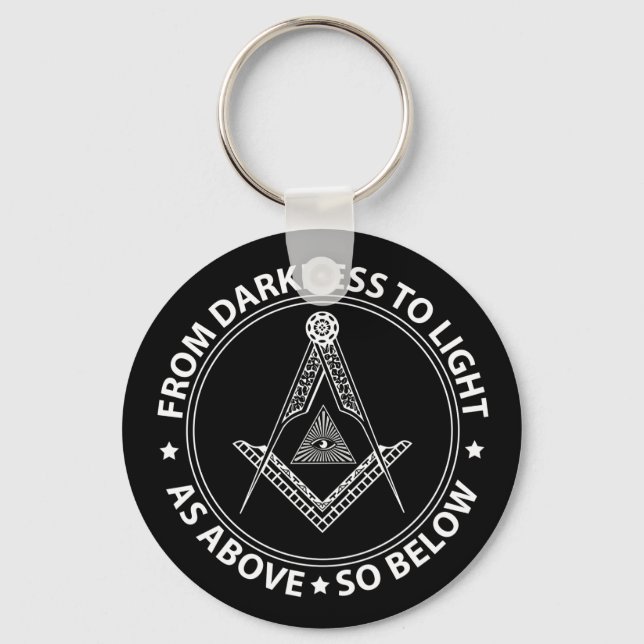 Freemasonry symbol keychain (Front)