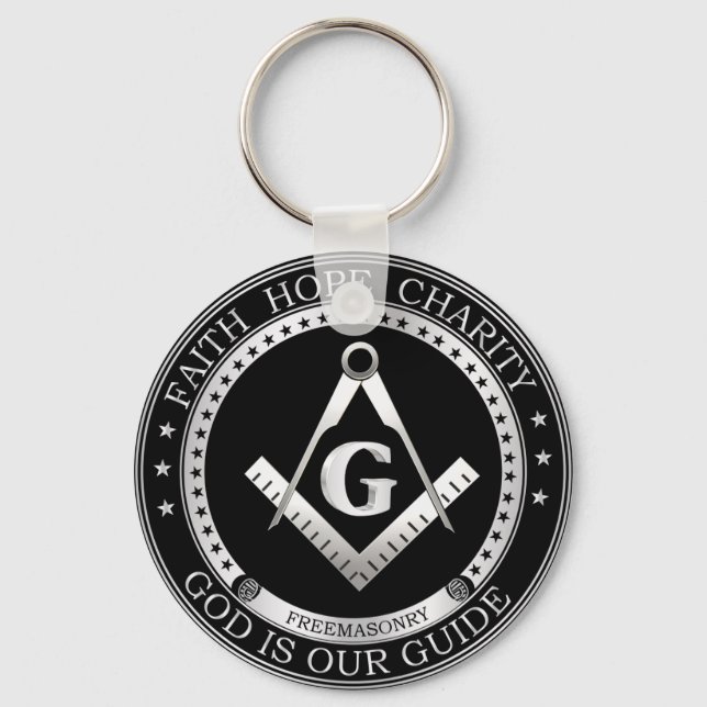 Freemasonry symbol keychain (Front)