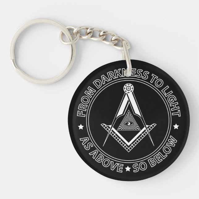 Freemasonry symbol keychain (Front)