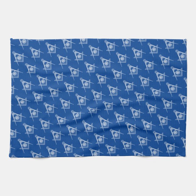 Freemasonry symbol kitchen towel (Horizontal)