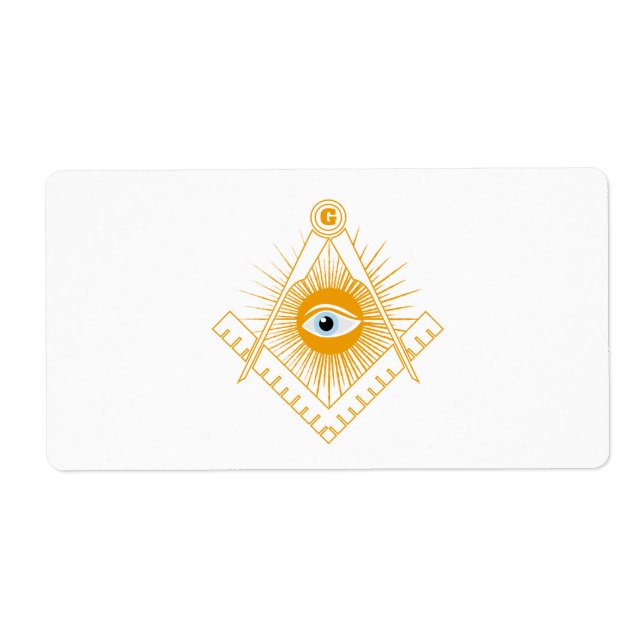 Freemasonry symbol label (Front)