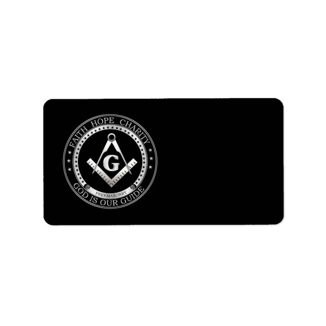 Freemasonry symbol label (Front)