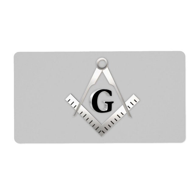 Freemasonry symbol label (Front)